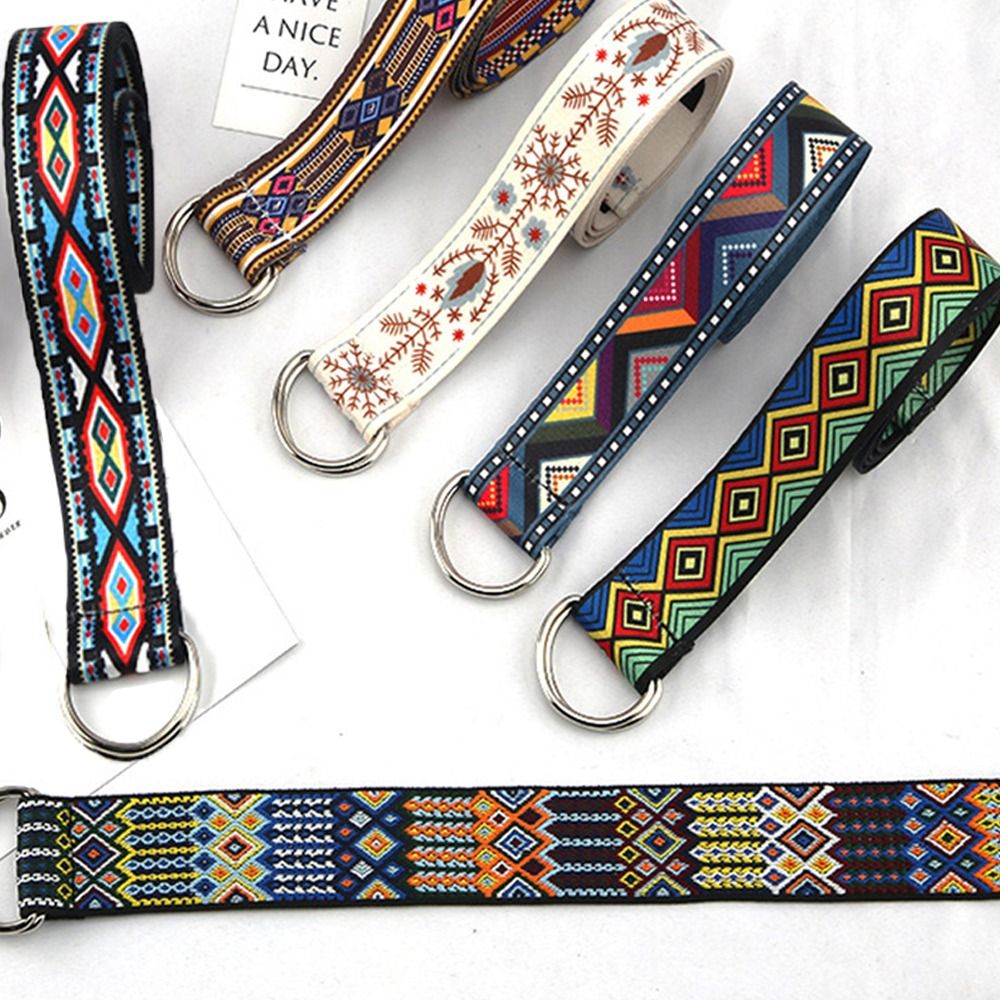 Men'S Ethnic Fashion Trends - Sabuk Pinggang wanita pria, nilon kepang