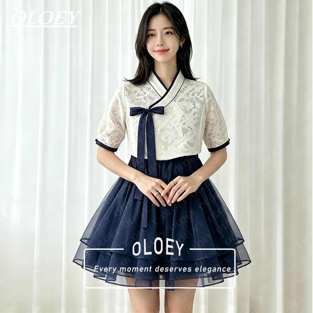 Hanbok Modern Set - OLOEY Set Hanbok Konser Pendek Hitam