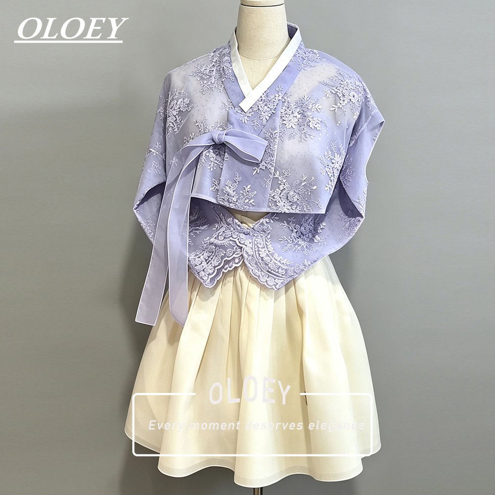 Hanbok Modern Set - OLOEY Setelan Hanbok 2 Potong Warna