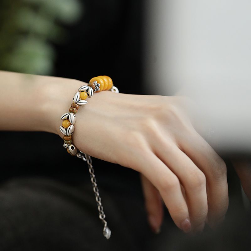 Gelang manik bulat kuning moti - Ethnic Wear Fashion Designer ulasan dan harga