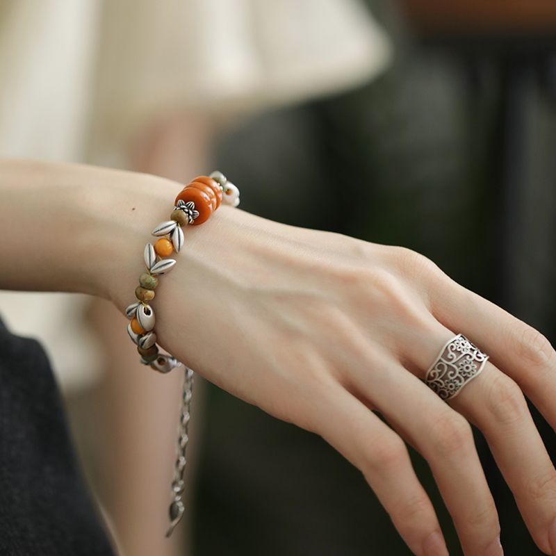 Gelang manik bulat kuning moti - Ethnic Wear Fashion Designer ulasan dan harga
