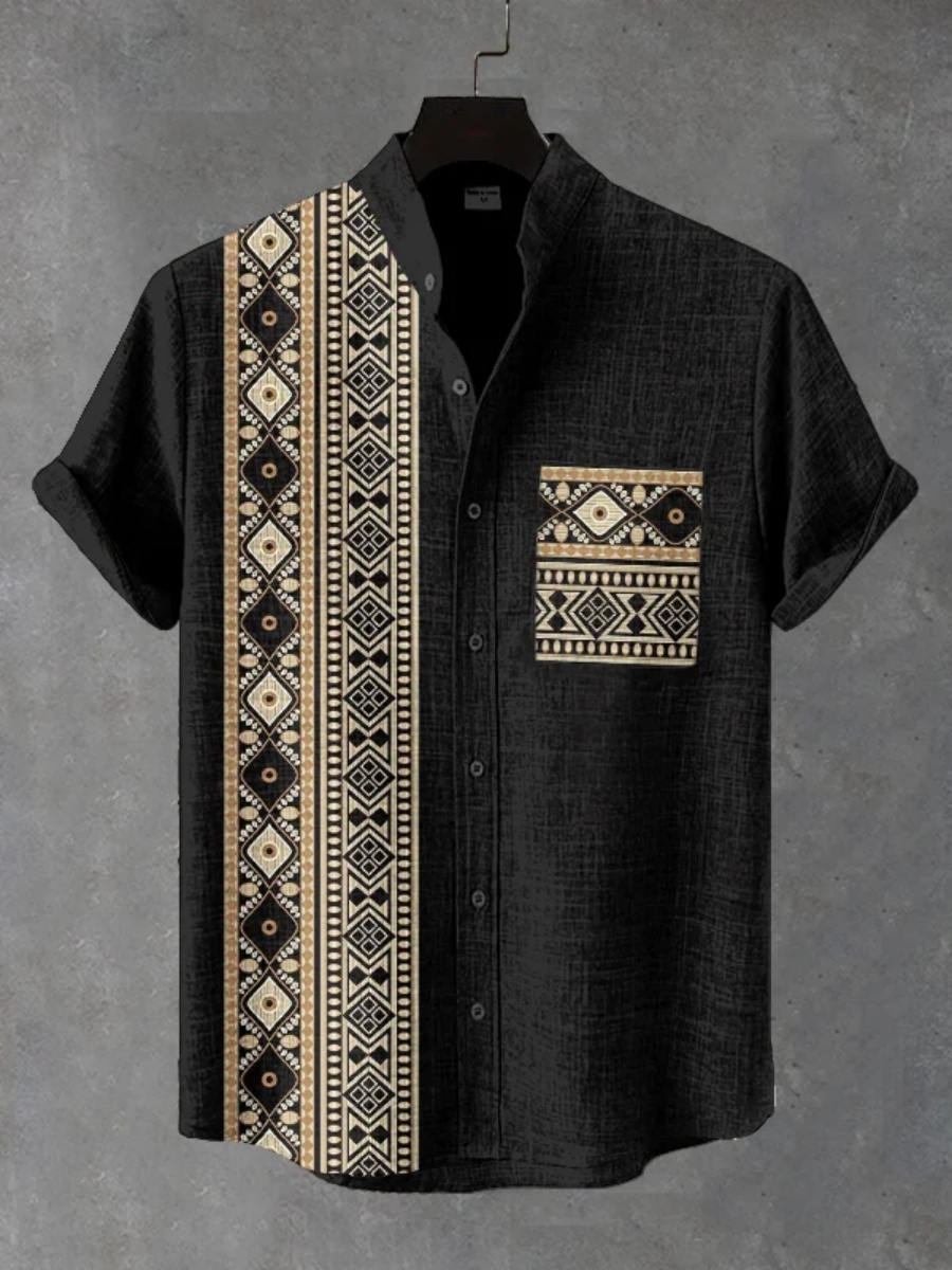 Kemeja Pria Retro Etnik Tribal - Men'S Ethnic Fashion Trends ulasan dan harga