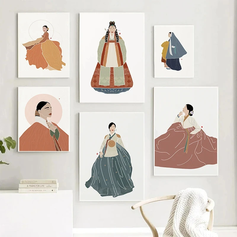Poster Seni Boho Hanbok Korea  - Hanbok Modern Set ulasan dan harga