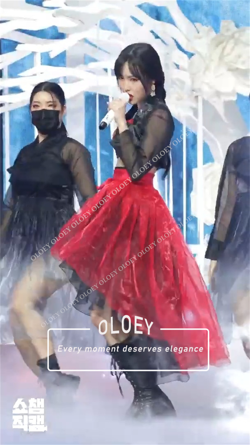 OLOEY Set Hanbok Konser Merah  - Hanbok Modern Set ulasan dan harga