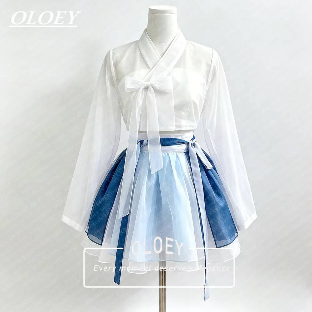 OLOEY Gaun Pertunjukan Foto Ko - Hanbok Modern Set ulasan dan harga
