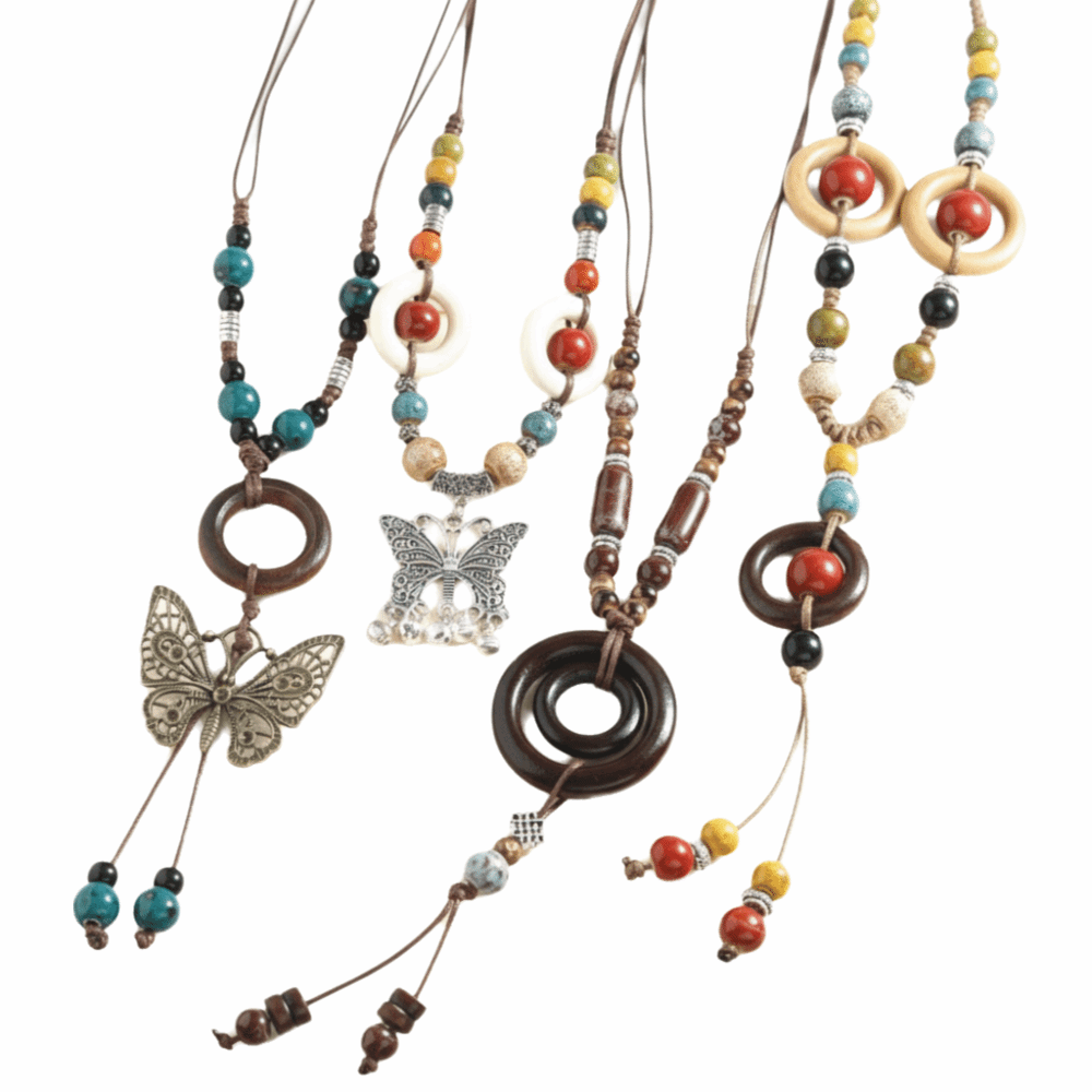 Liontin Kupu-kupu Gaya Etnik D - Ethnic Wear Fashion Designer ulasan dan harga